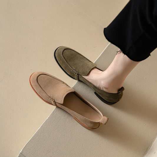New Autumn Womens Shoes Chunky-heelLowheel Lowop Flats