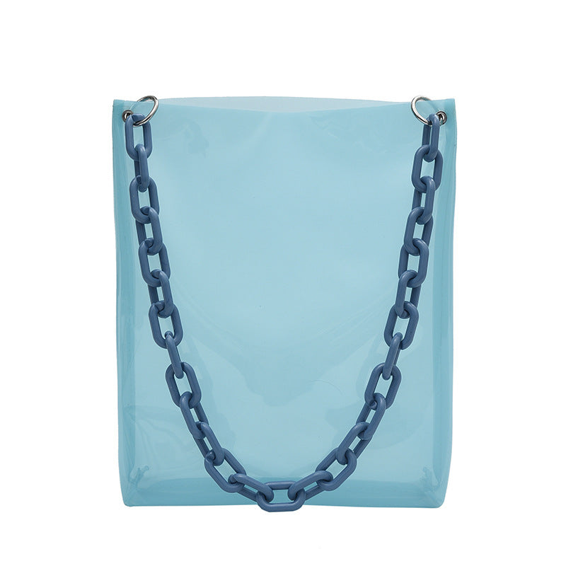 Ladies Fashion Jelly Transparent Handbag PVC