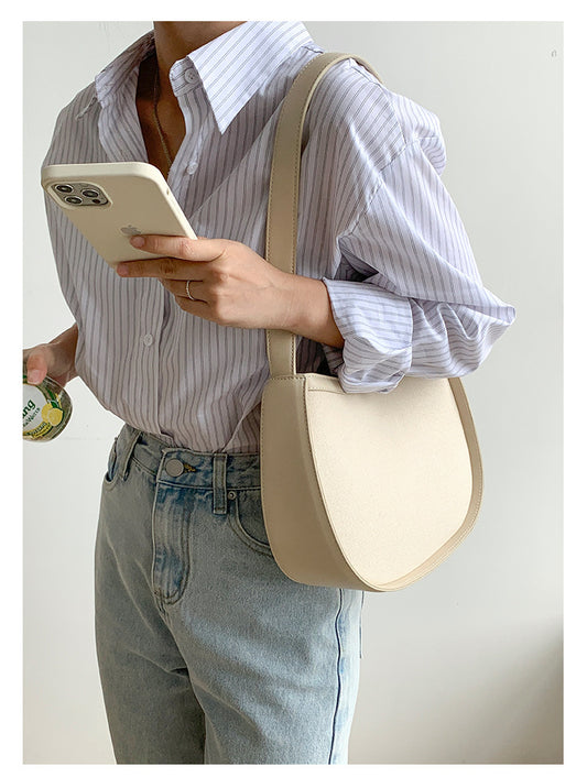 Canvas Versatile Bucket Underarm Shoulder Bag