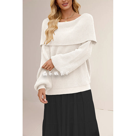 Loose Off Shoulder Pullover Top Sweater