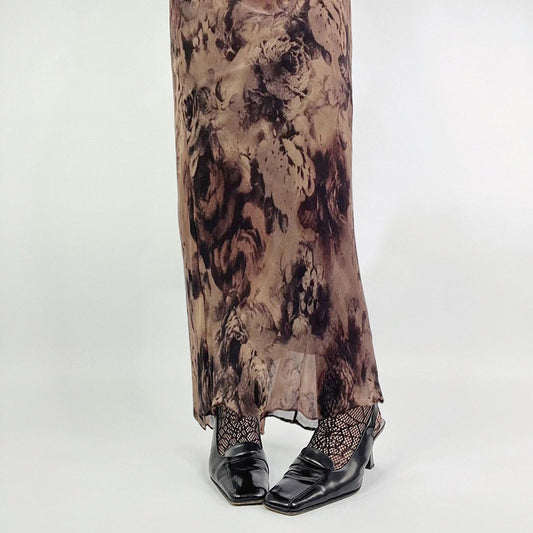 Women's Vintage Rose Print Skirt