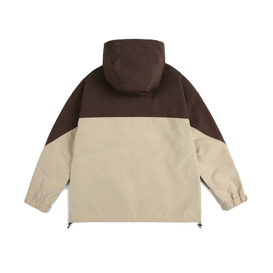 Trendy Patchwork Contrast Color Jacket