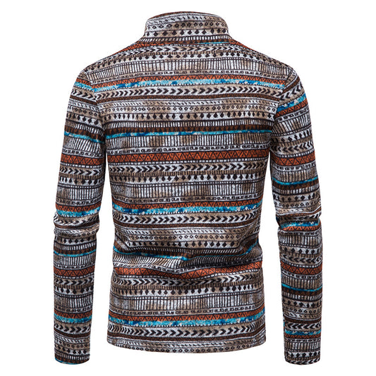 Herre lynlås standkrave pullover i celebrity-stil