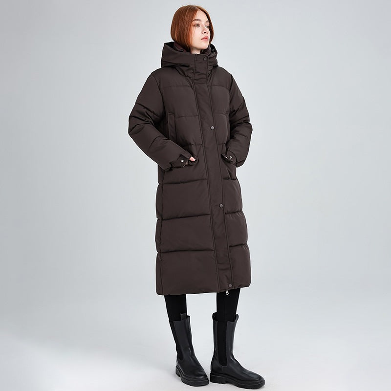 Women's Cotton-padded Long Over-the-knee Loose Thick Cotton Coat