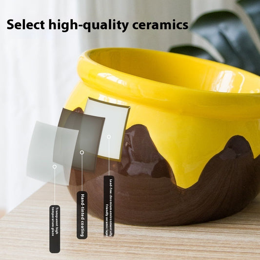Cat Bowl Food Basin Ceramic Dog Bowl High Foot Oblique Mouth Protection Cervical Spine