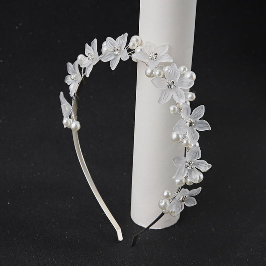 Women's Floral Pearl Hair Hoop Headwear