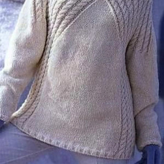Women's Thick Hemp Flowers Loose Thick Sweater Loose And Warm Knitted Top