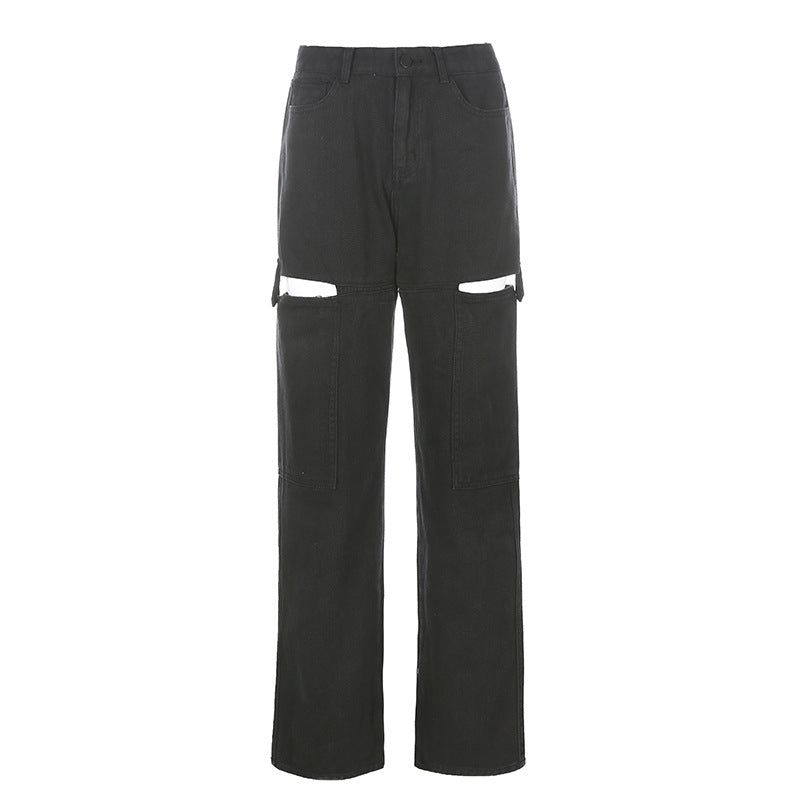 Temperament Korean loose and versatile straight-leg pants