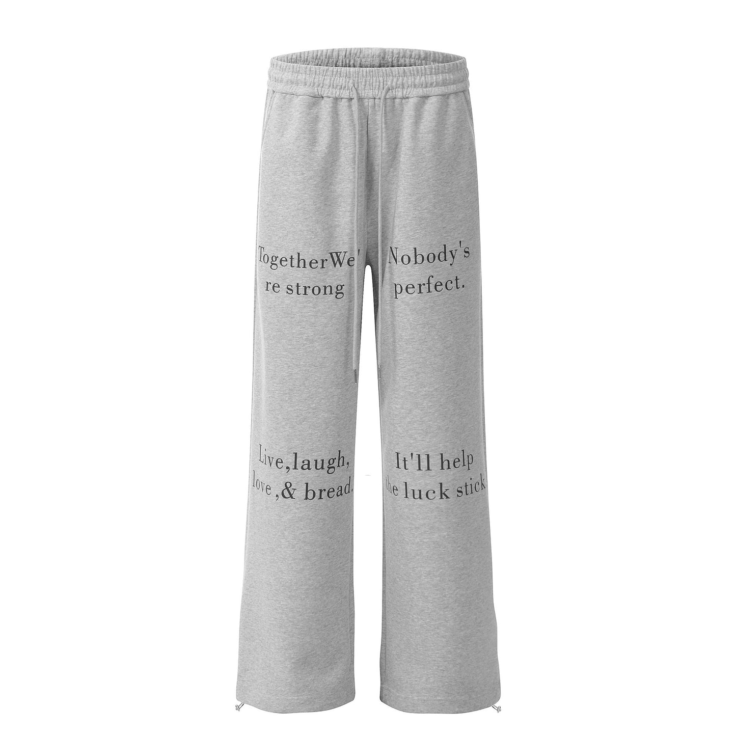Retro Handmade Letters Printed Ankle-tied Track Sweatpants