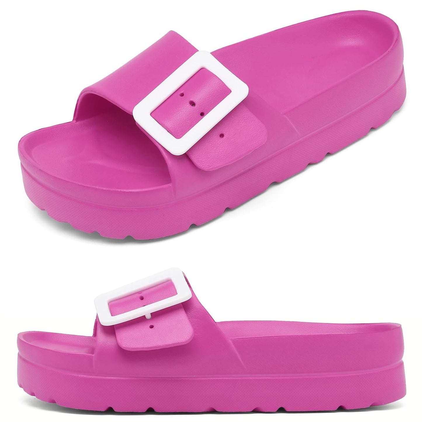 Adjustable Buckle Simple Fashion Comfortable Lightweight Cushion Slippers