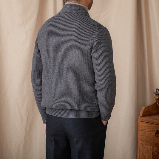 Green Collar Long-sleeved Knitted Cardigan Casual Retro Warm Jacket