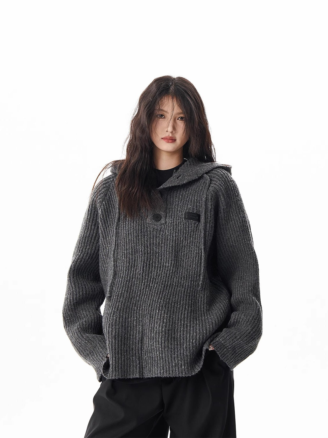 Loose Hooded Sweatshirt Coat Women's Sweater