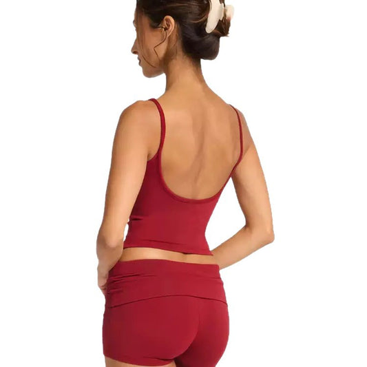 Yoga Vest With Chest Pad Quick-drying Sling Bandage Dress Seamless