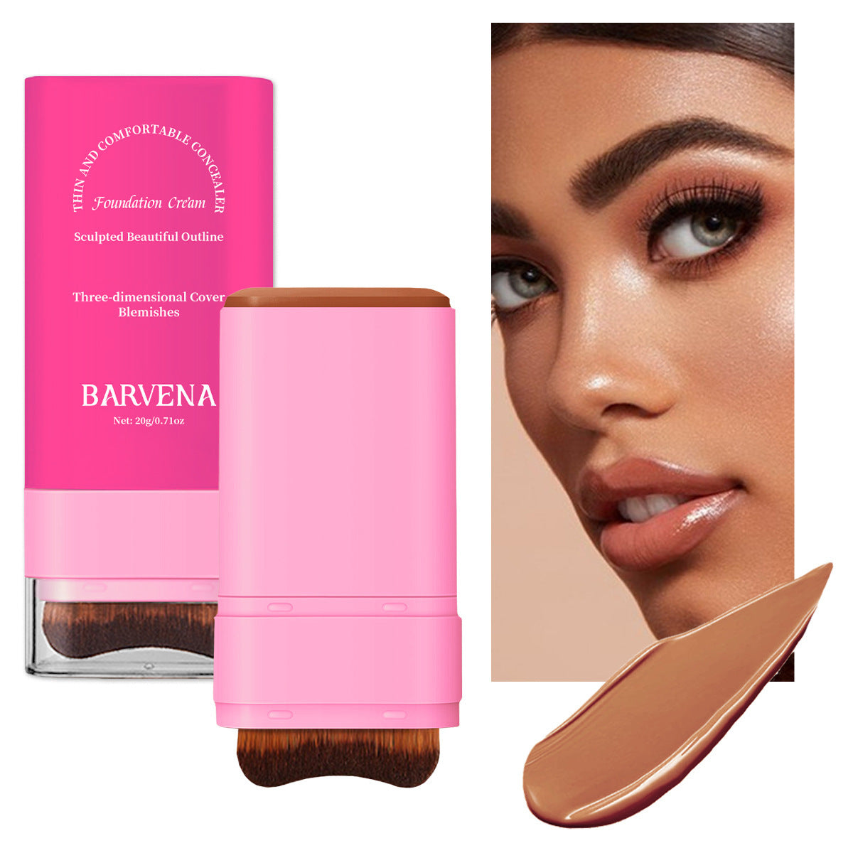 20g Eraser Foundation Stick With Brush For Brightening Skin Tone