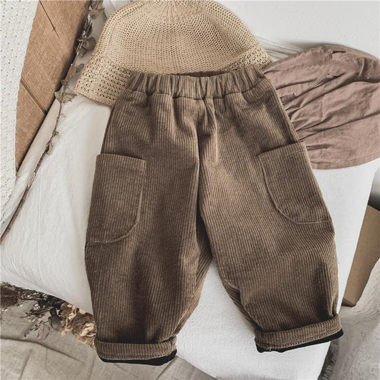 Warm Casual Pants Boys And Girls Trousers