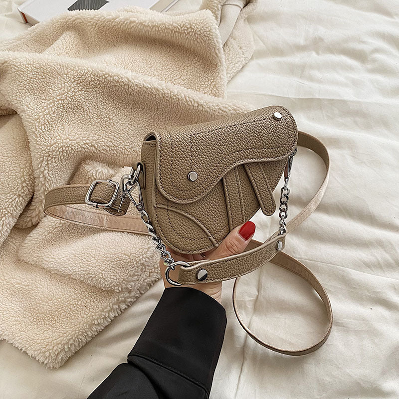 Mini Children's Women's Portable Crossbody Concave Shape Bag