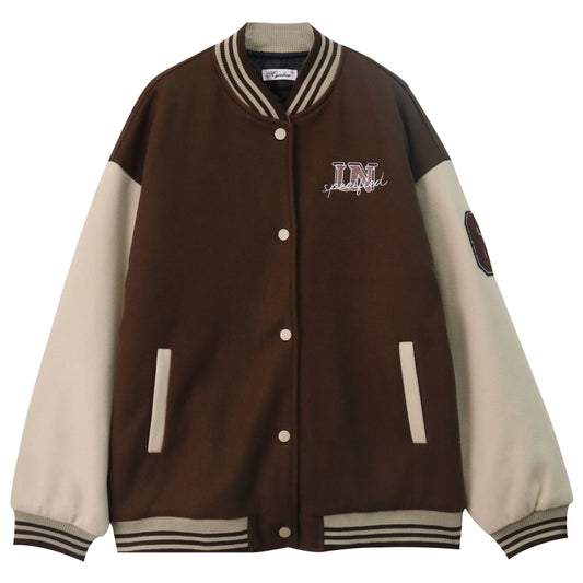 American Retro Thick BF Wind Loose Jacket Top Ins