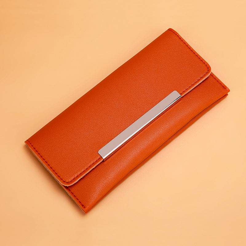 European and American fashion large-capacity hand hold ladies long wallet