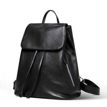 Fashionable Korean All-match Genuine Leather Women's Backpack