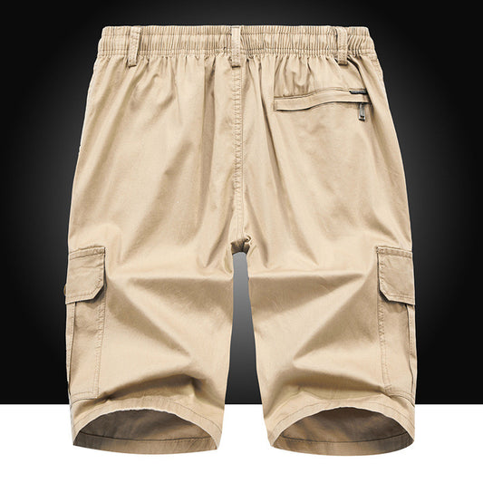 Solid Color Washed Overalls Five-point Shorts