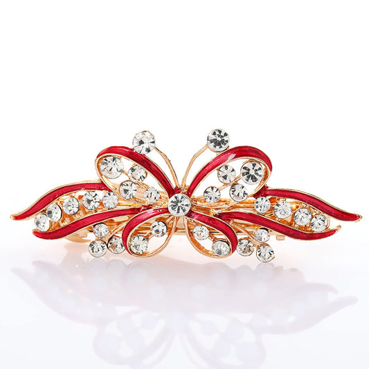 High Quality Alloy Oil Bowknot Dripping Hairpin