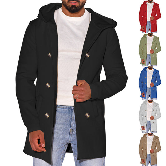 Versatile Wool Coat Mens Trench Coat