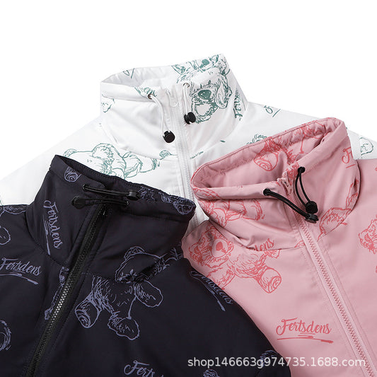 Men And Women Couple's Vintage Work Jacket Cotton Coat
