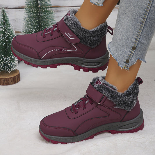 Womens Fleece-Lined Insulated Snow Boots For Cold Weather And Outdoor Use