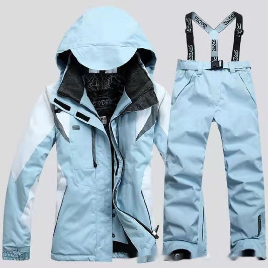 Womens Warm Waterproof And Durable Ski Suit Set