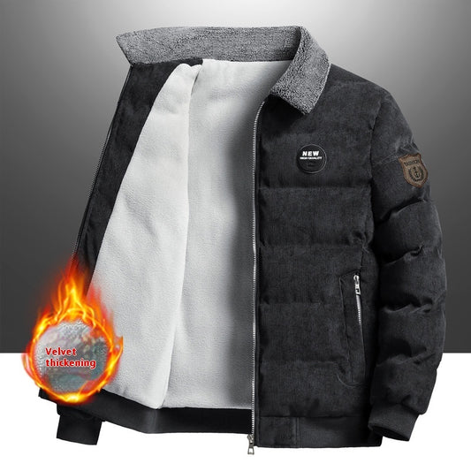 Herre Retro Revers Fritid Fløjlsjakke