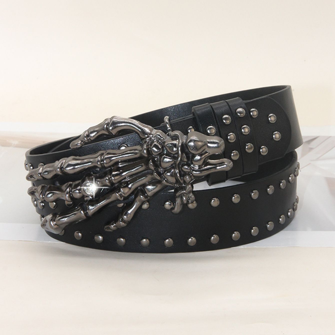 Punk-style Rivet All-match Trendy Leather Belt For Edgy Girls
