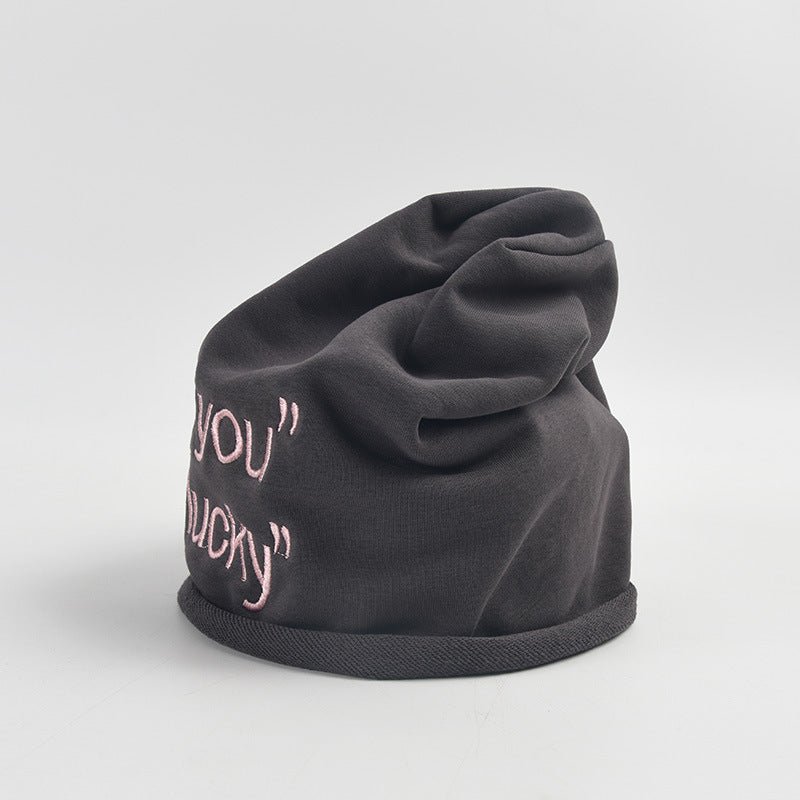 Stylish Oversized Beanie With Chic Letter Embroidery