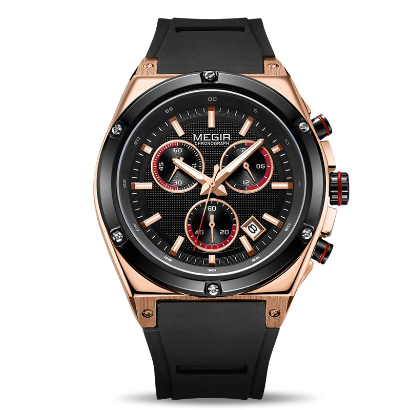 Men's Watch Fashion Multifunctional Sports Silicone Watch