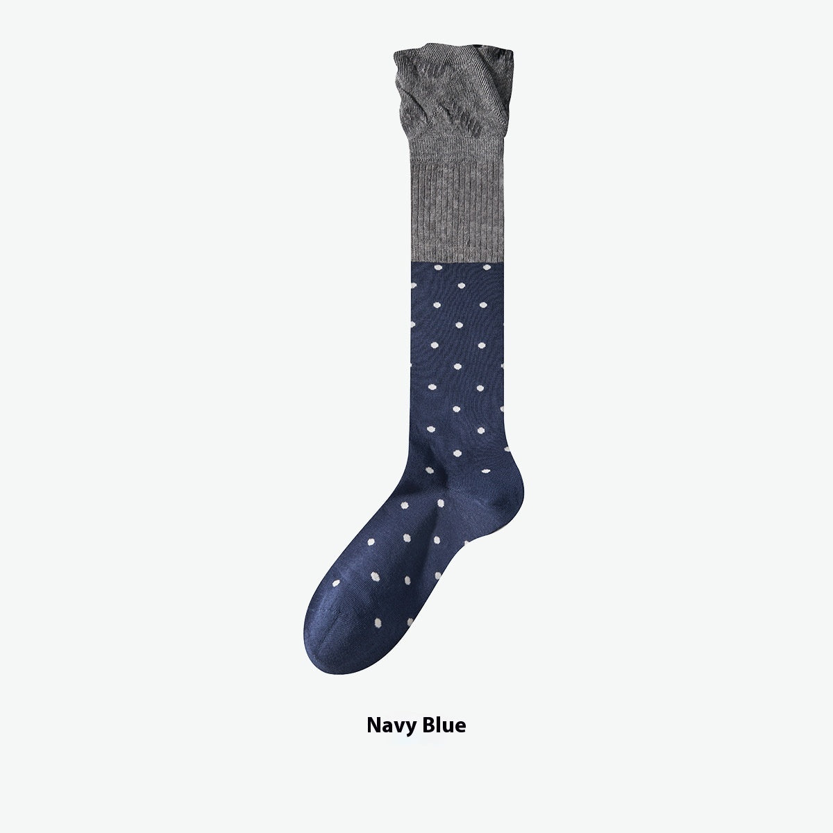 Women's Lace Letter Splicing Polka Dot Long Tube Comfortable Calf Socks