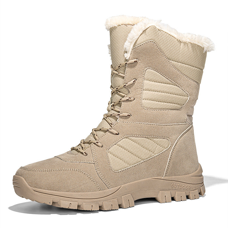 Snow Boots Cotton Boots For Winter High-top Lined With Fleece Extra Thick For Warmth And Waterproof