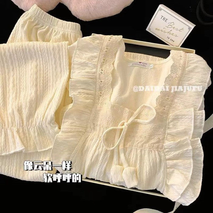 Women's Square-neck Short-sleeve Homewear Set