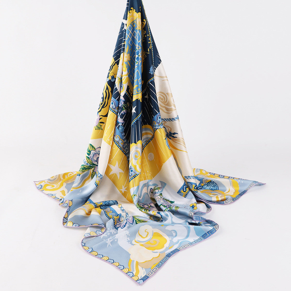 Plain crepe silk gift scarf