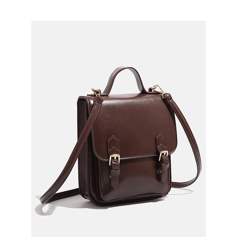 Retro British-style Backpack With A Flap Closure