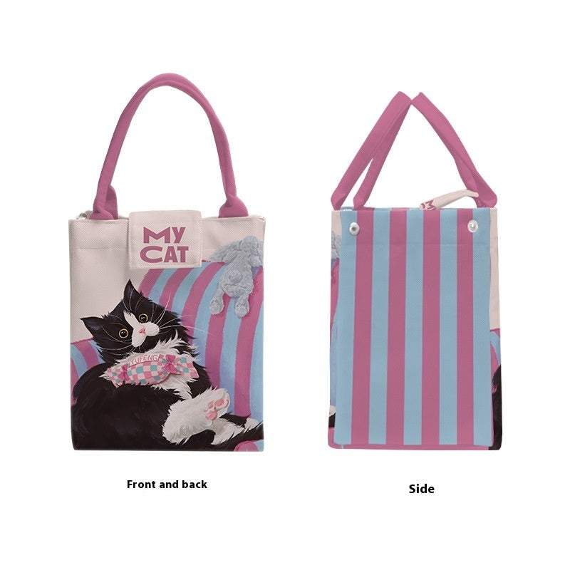 Insulation Sail With Rice Cute Lunch Box Tote Bag