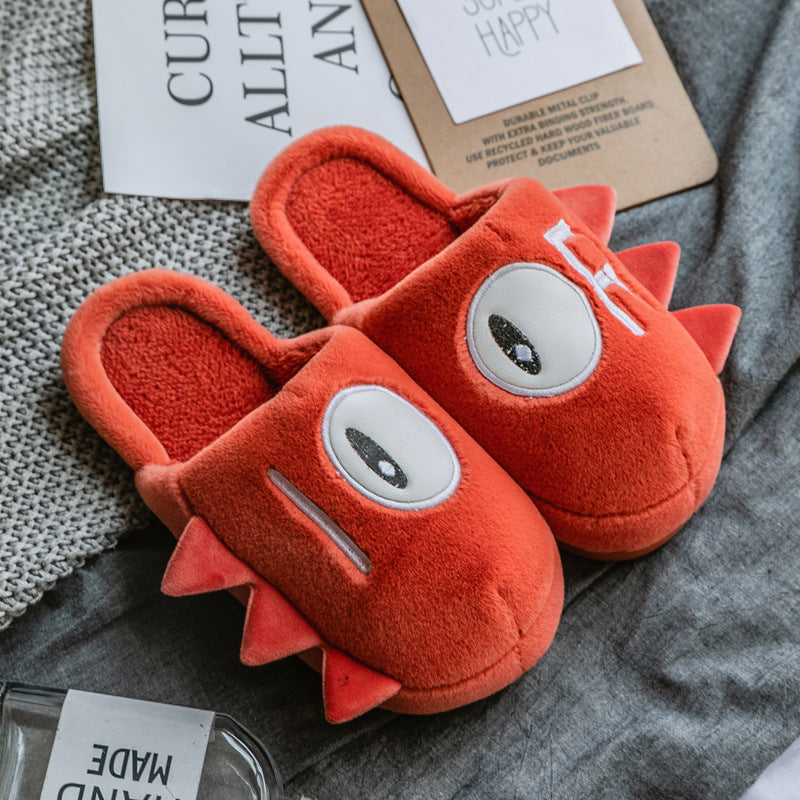 Cartoon Household Non-slip Couple Cotton Slippers