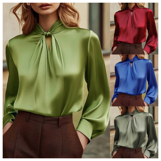 Fashionable And Stylish Hollow-out Long Sleeve Versatile Niche Chic Shirt