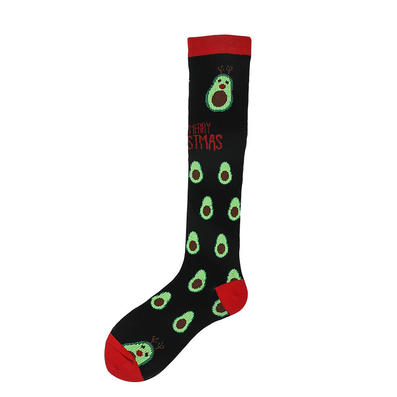 Autumn and winter new men's and women's calf sports socks