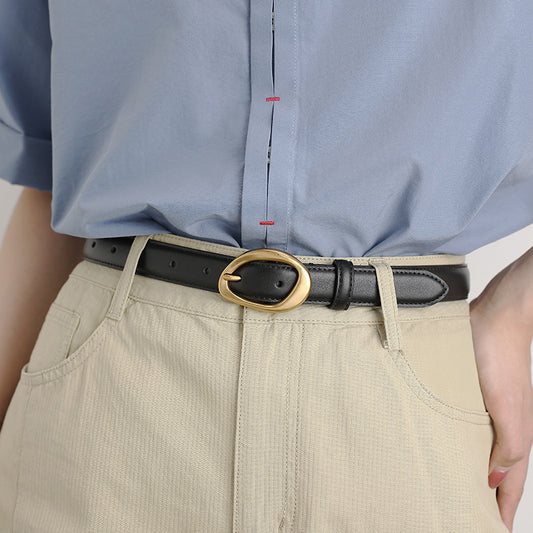 Stylish Versatile Womens Belt Made From Top-layer Cowhide