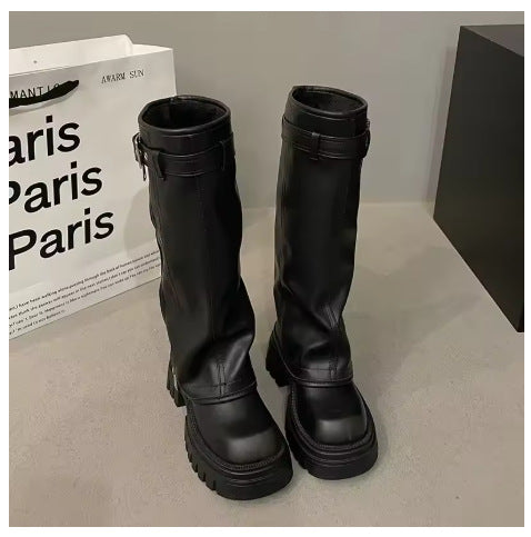 Western Style Raise The Bottom Brown Boots For Women