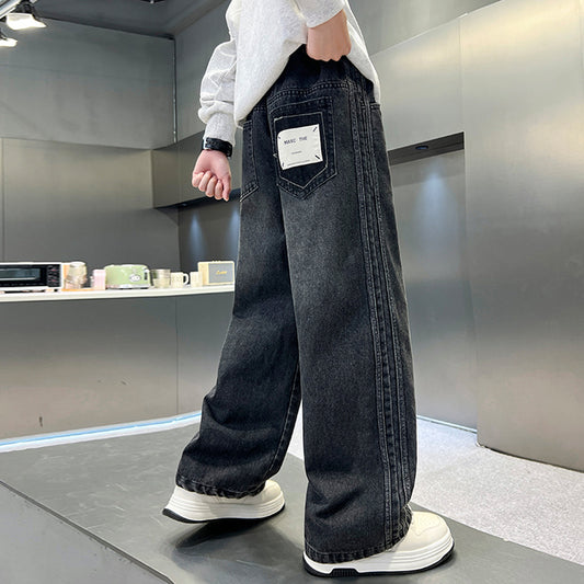 Korean Style Big Children Thick Warm Pants