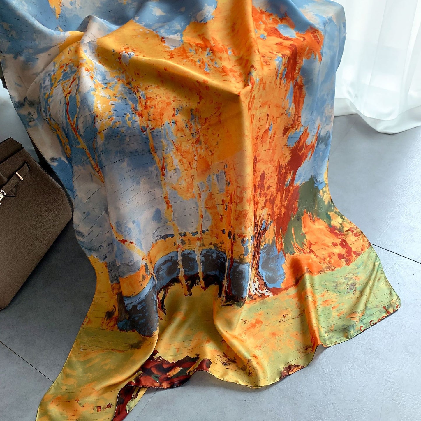 Simulation Silk Decorative Air-conditioning Shawl Hundred Sun Protection Beach Towel