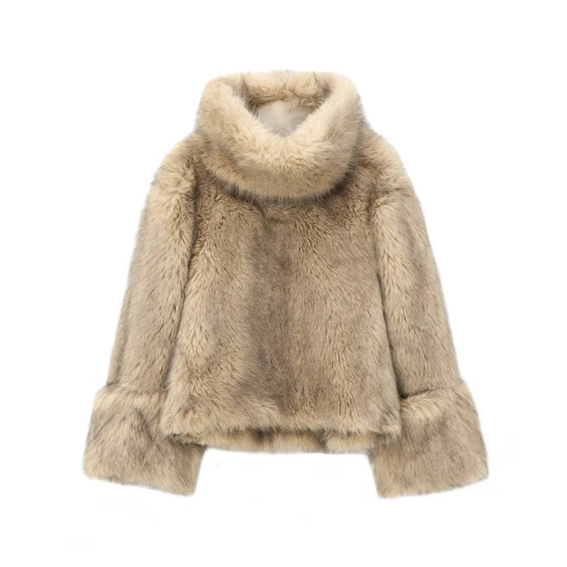 Women's Artificial Fur Fashion Personality Coat