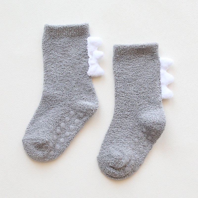 Thickened Coral Fleece Floor Socks For Babies Perfect For Fall And Winter