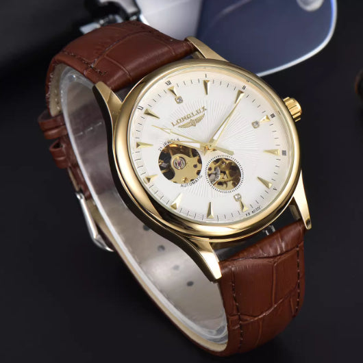 Genuine Leather Waterproof Watch With A Fully Automatic Mechanical Movement