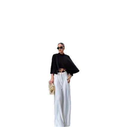 Womens Solid-Color Elegant And Stylish Short Cloak-Style Top